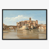 Jean-Baptiste-Camille Corot - The Island and Bridge of San Bartolomeo Rome - Poster